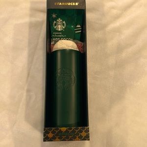 🚦STARBUCKS Tumbler with lid Marshmallows Hot Cocoa Topper Holiday edition